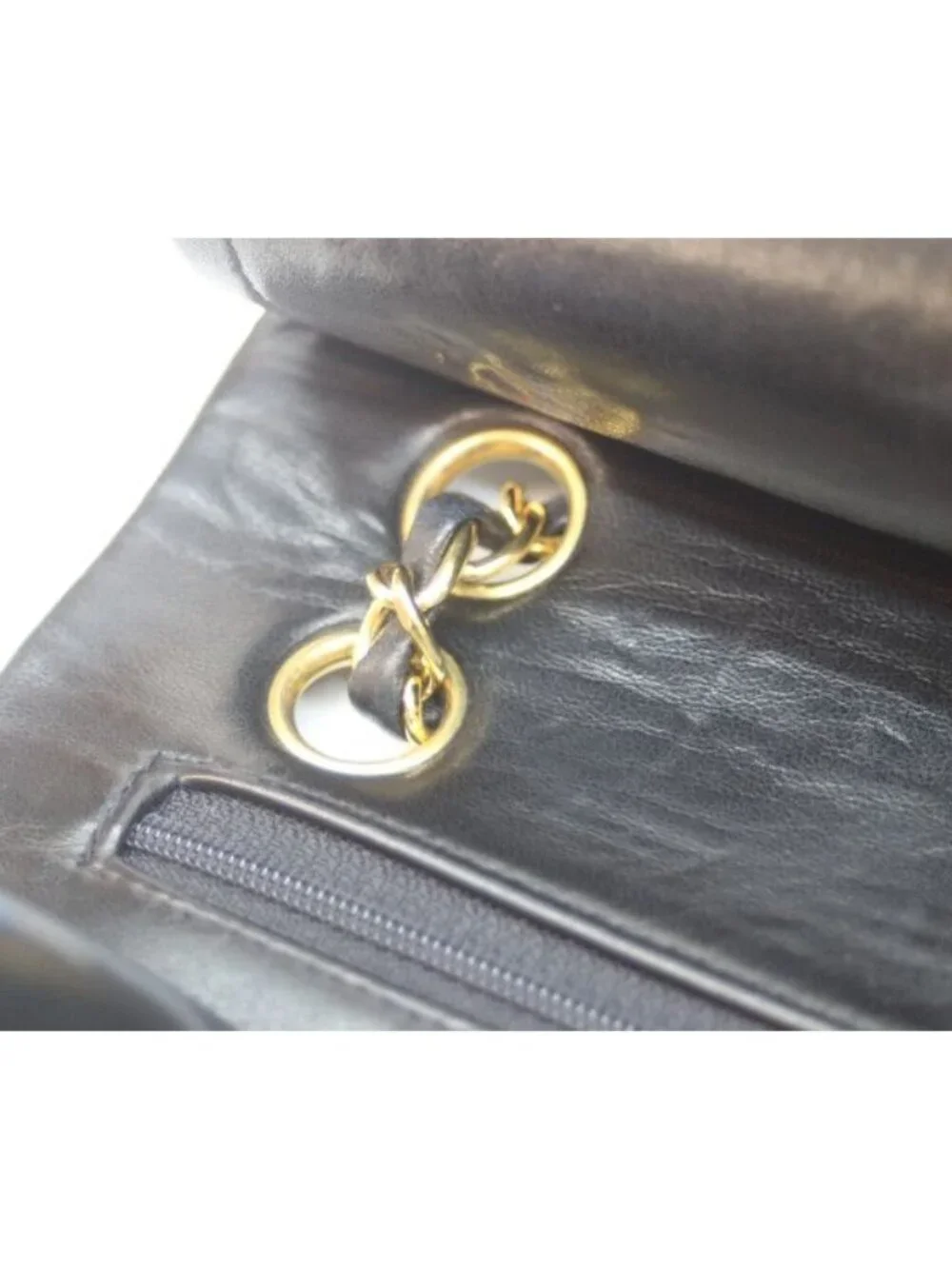 Chanel Black Lambskin Gold Double Flap Bag Quilted 23